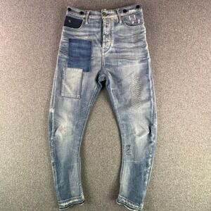G-Star Raw Jeans Mens 26 GS-3301 Blue Patchwork Distressed Italy Denim